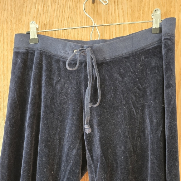 Juicy Couture Navy blue velour track pants size small vintage - Picture 3 of 10